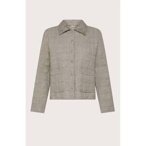 NEW SEVENTY women's linen wool blend puffer jacket in beige